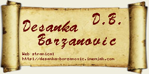 Desanka Borzanović vizit kartica